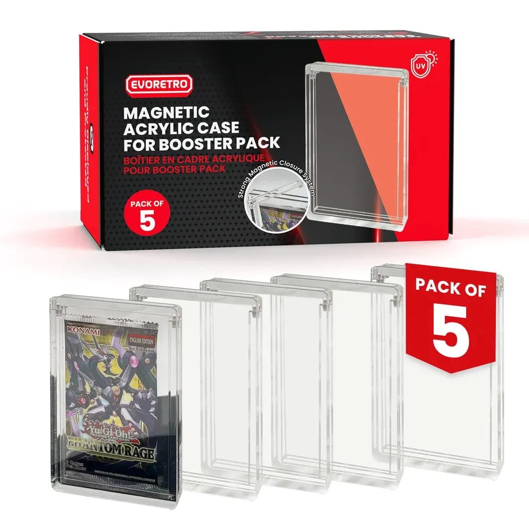 Acrylic Case for Booster Pack with Magnetic Lid Pack of 5