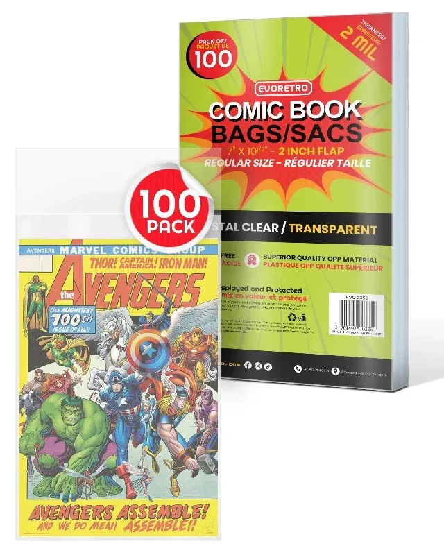 Regular Comic Book Bags Comics - 2 MIL