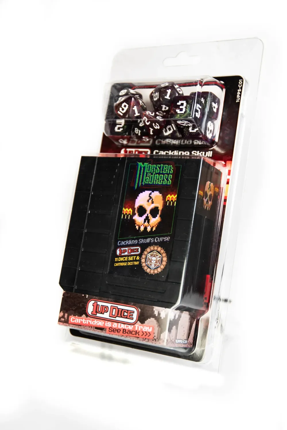 1UP-Dice Cackling Skull Polyhedral Dice Set