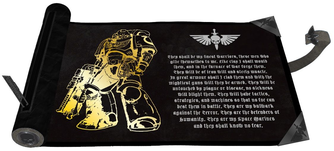 UP Dice Scroll Warhammer 40K Premium Foil -, Design: Space Marines Adeptus Astartes
