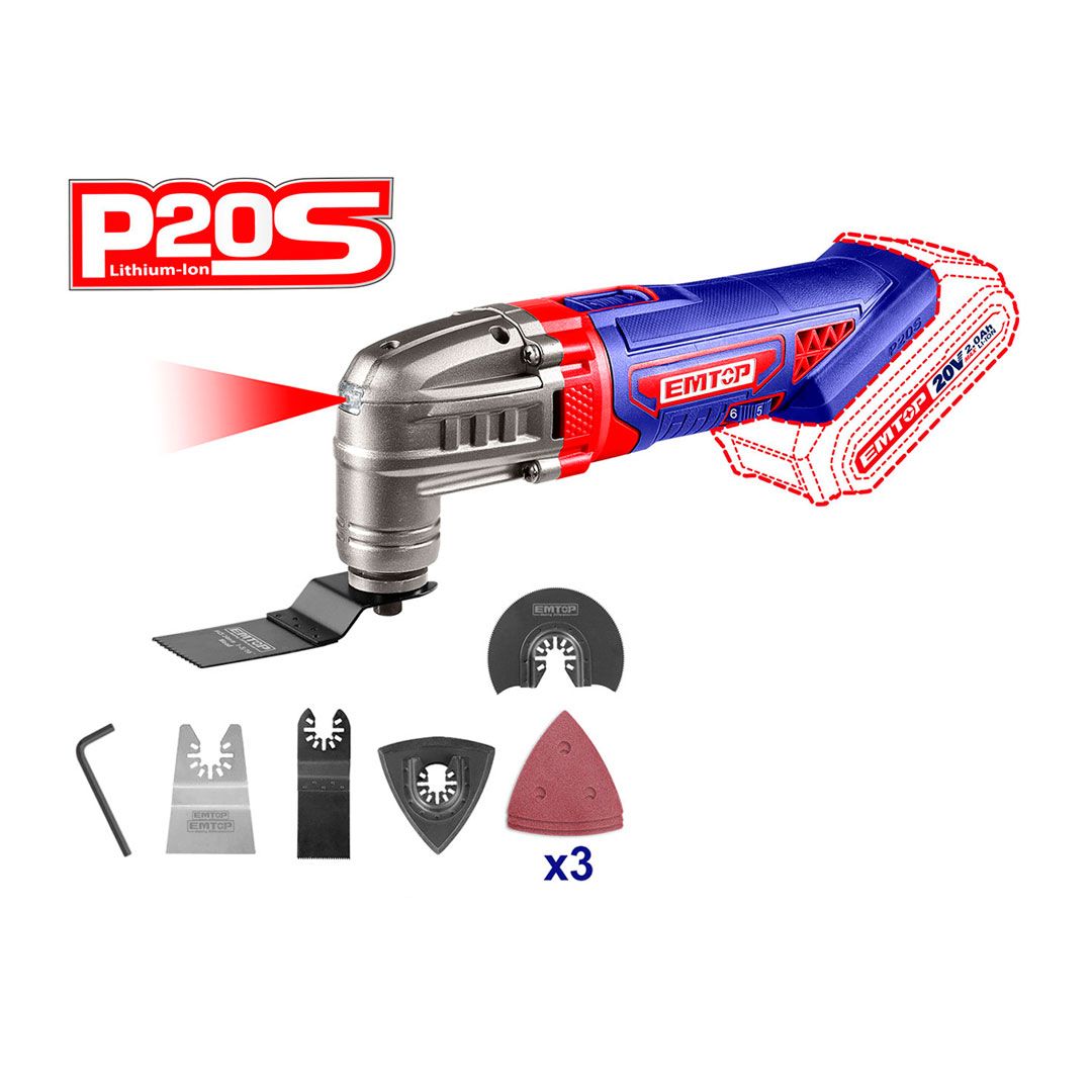 Multiherramienta Inalámbrica Oscilante 20V EMTOP