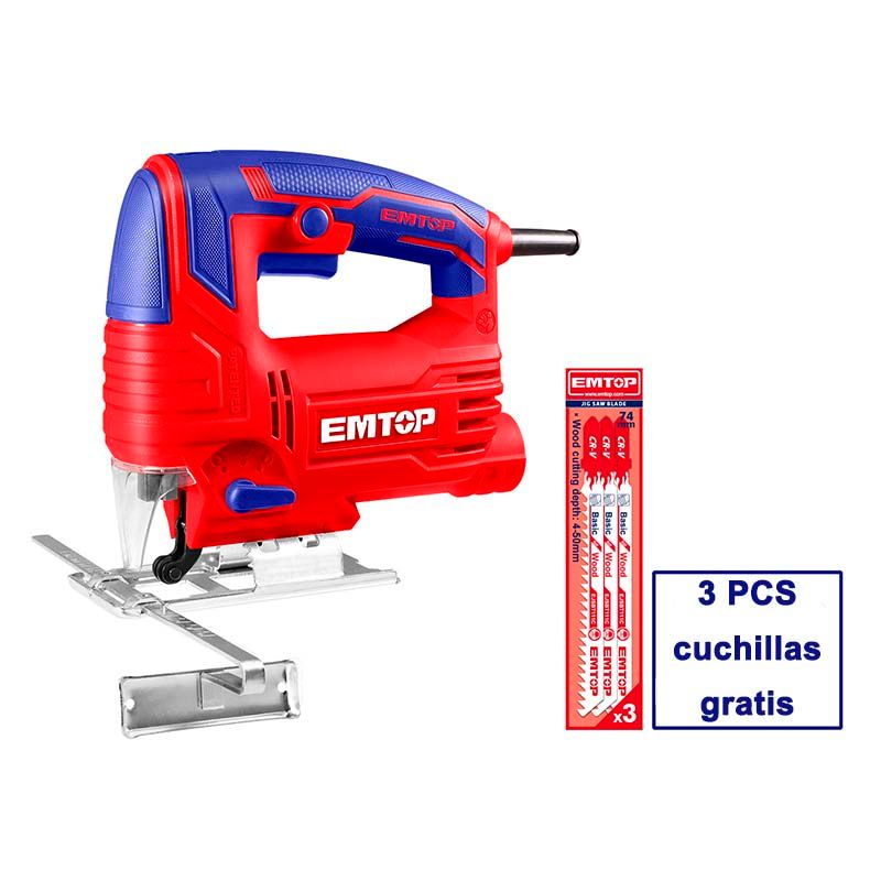 Sierra Caladora 570W EMTOP + 3 Sierras y Carbones