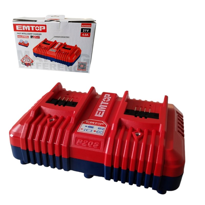 Cargador doble 20V 4A, EMTOP