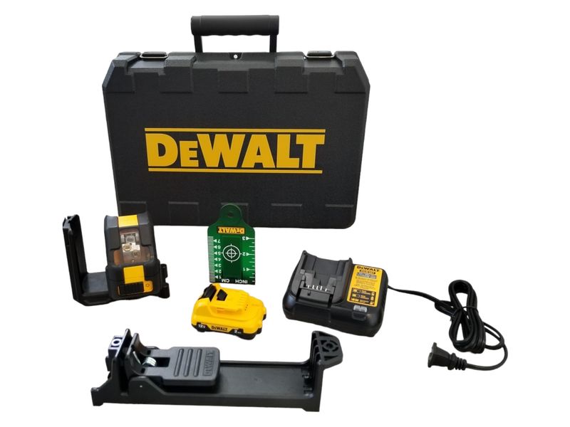 Nivel Laser Linea Verde 12V Bateria Cargador Accesorios Maleta Dewalt