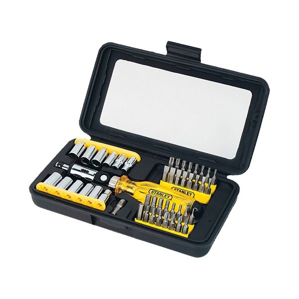 Juego Destornilladores Ratchet 47 Piezas Stanley