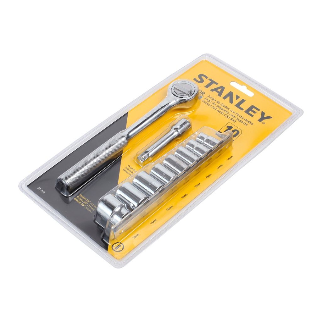 Juego Copas 10Pzs 3/8Mm Ratchet Stanley