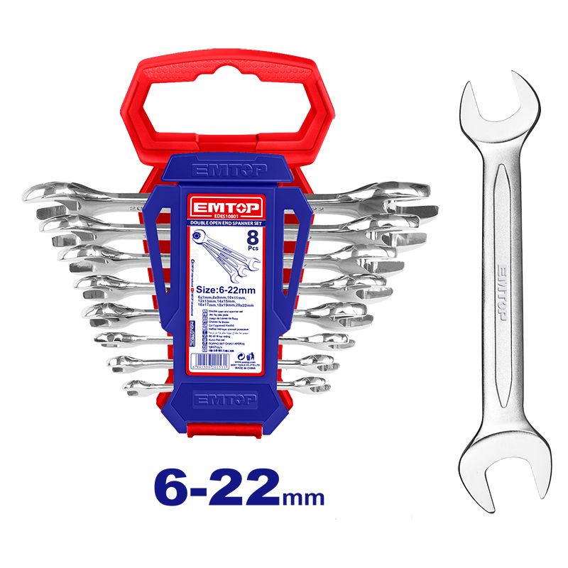 Juego Llaves Boca Doble 8Pzs 6-22Mm Emtop