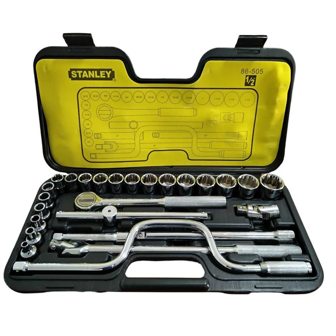 Juego Copas 27Pzs 1/2 12Pt Pulg Maleta Stanley