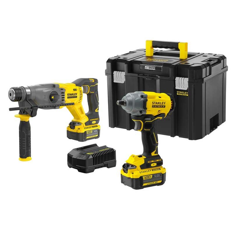 Combo Rotomartillo SDS Plus 22Mm Y Llave Impacto 1/2 20V Brushless Pro-Stack Stanley