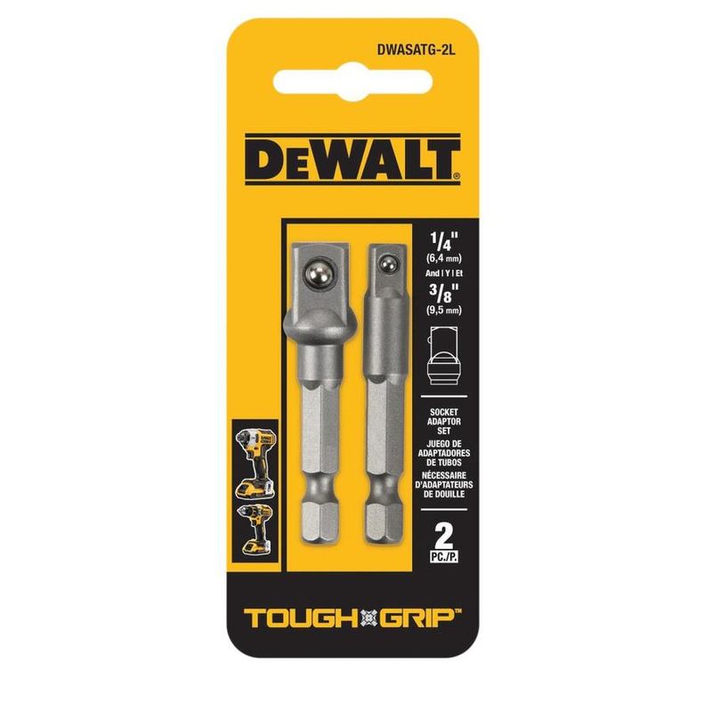 Set Adaptadores Copas 1/4-3/8 Tough Grip Dewalt