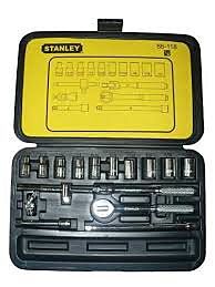 Juego Copas 17Pzs 1/4 Pulg Ratchet Maleta Stanley