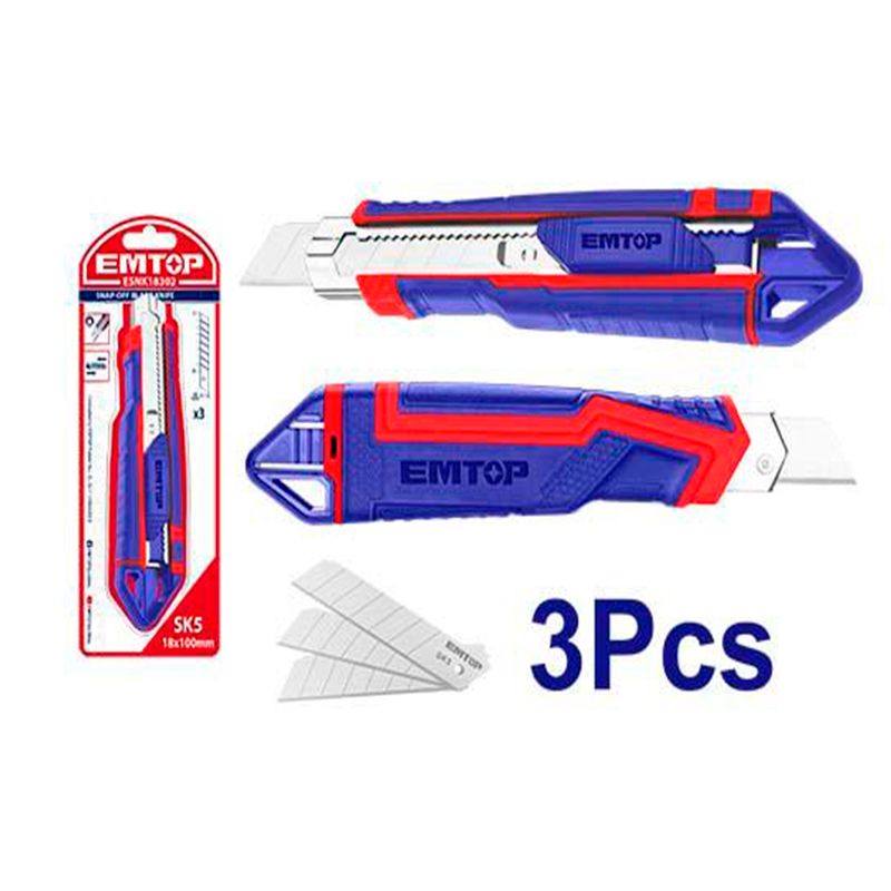 Cuchilla Snap-Off 18Mm 3Hojas Emtop