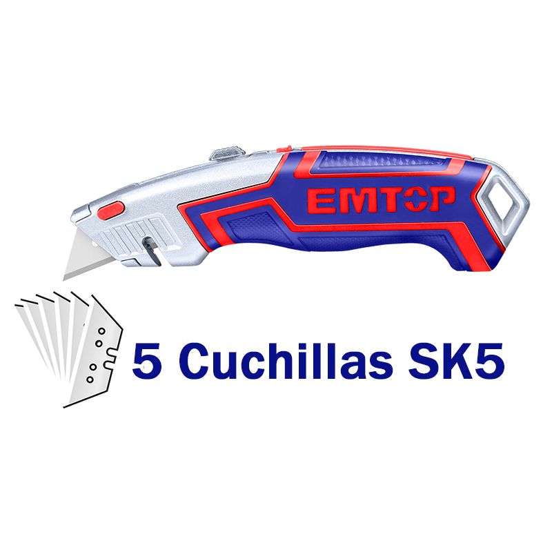 Cuchilla Retractil 5Hojas SK5 61x19Mm Emtop