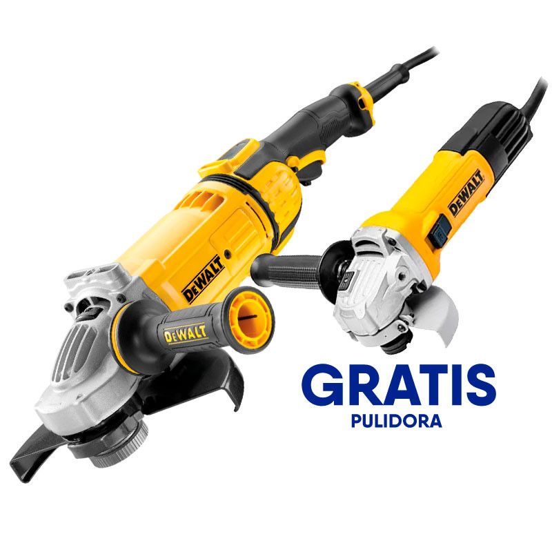 Combo Pulidora Dewalt DWE4579-750: 9&quot; 2,700W + 4-1/2&quot; 750W