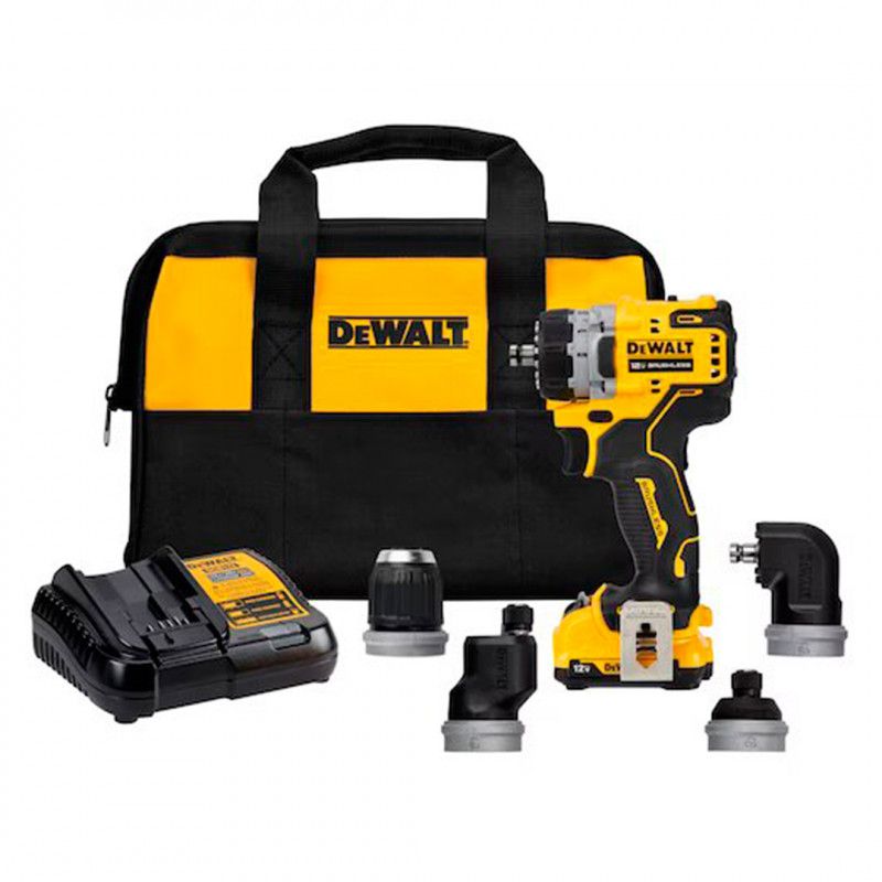 Barreno/Taladro Destornillador Inalambrico 12v De Cabeza Desmontable 5 En 1 De Mandril 3/8 De Vastago De 1/4 De Brushless Dewalt