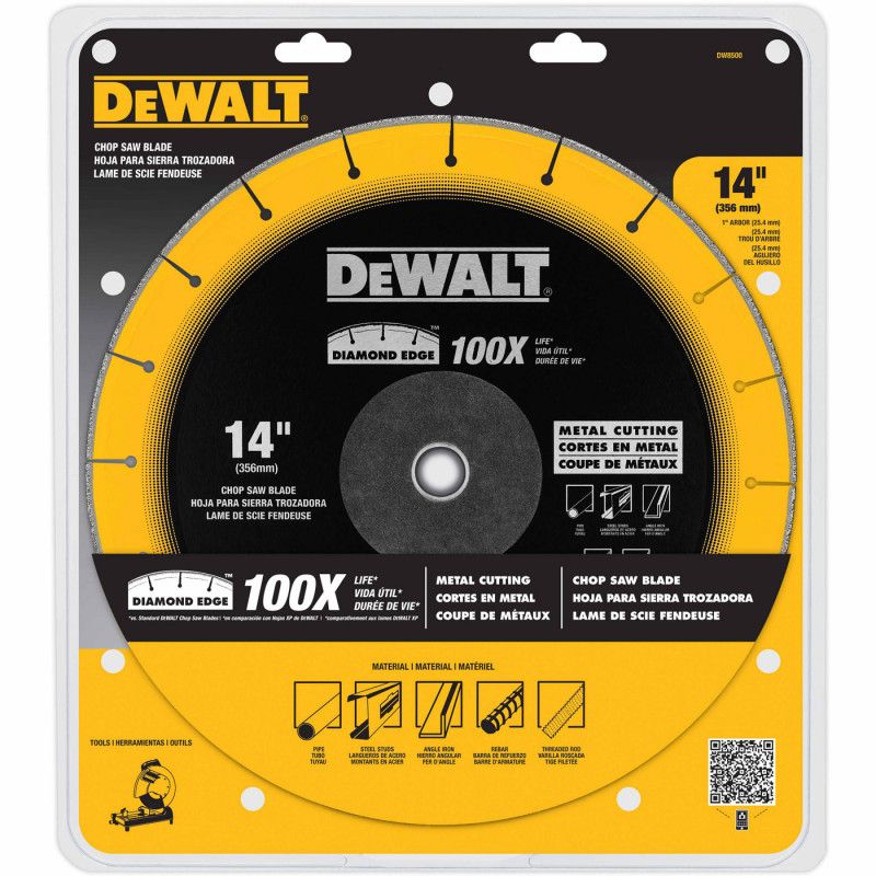 Disco Diamantado 14 X 3/32 X 1 Para Cortar Metal En Tronzadoras De Alto Rendimiento Marca Dewalt