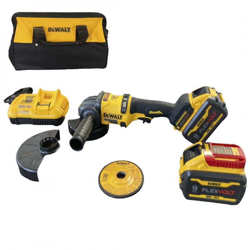 Pulidora/Esmeriladora Inalambrica De Flex Volt De 4-1/2 A 6 Pulg De 60 Volt De Brushless Accsesorios Y Bolso Marca Dewalt