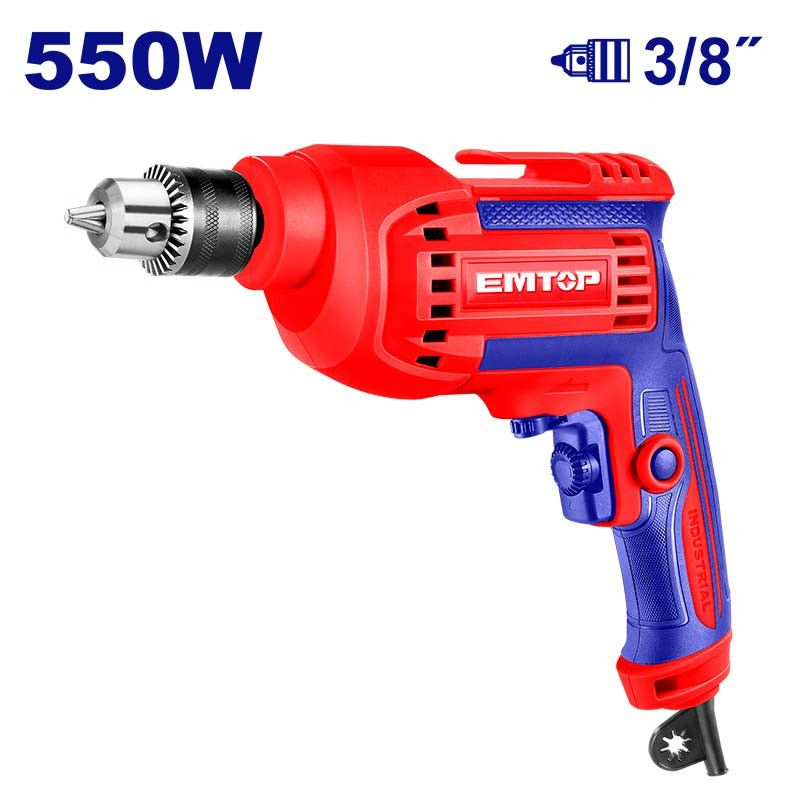 [ULEDL556] -Barreno/Taladro, 550 Watts, 3/8 Pulg, Velocidad Variable. Marca Emtop