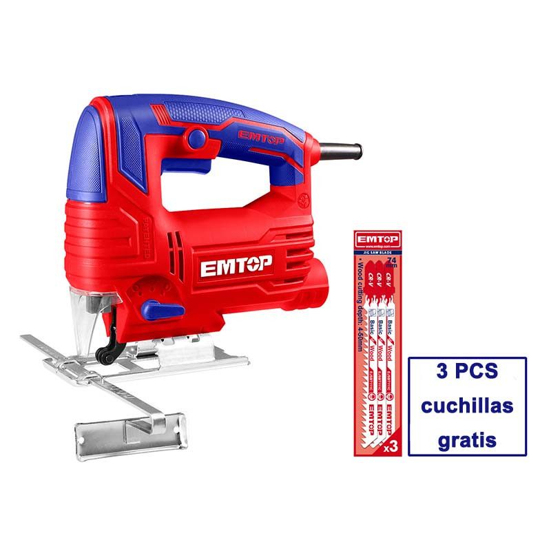 [ULJSW5701] -Sierra Caladora Con 3 Sierras Y Carbones, 570 Watts, Funcion De Pendulo. Marca Emtop