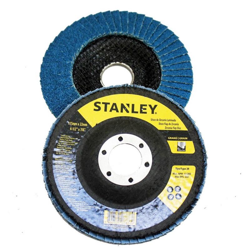 [STA7040FZ] -Disco De Zirconio, 7 X 7/8 Pulg, Grano 40, Flap Disc. Marca Stanley