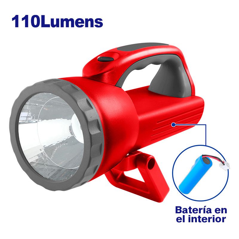 [EMFL20110] -Linterna Recargable De 110 Lumenes, Alcance 200 Metros, Ip54. Emtop