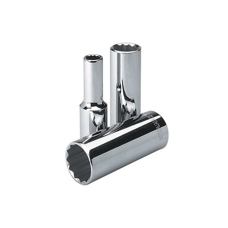 [4-86-438] -Copa/Dado/Cubo Largo Metrico, 12 Puntos, Raiz De 1/2, 30 Milimetros. Marca Stanley