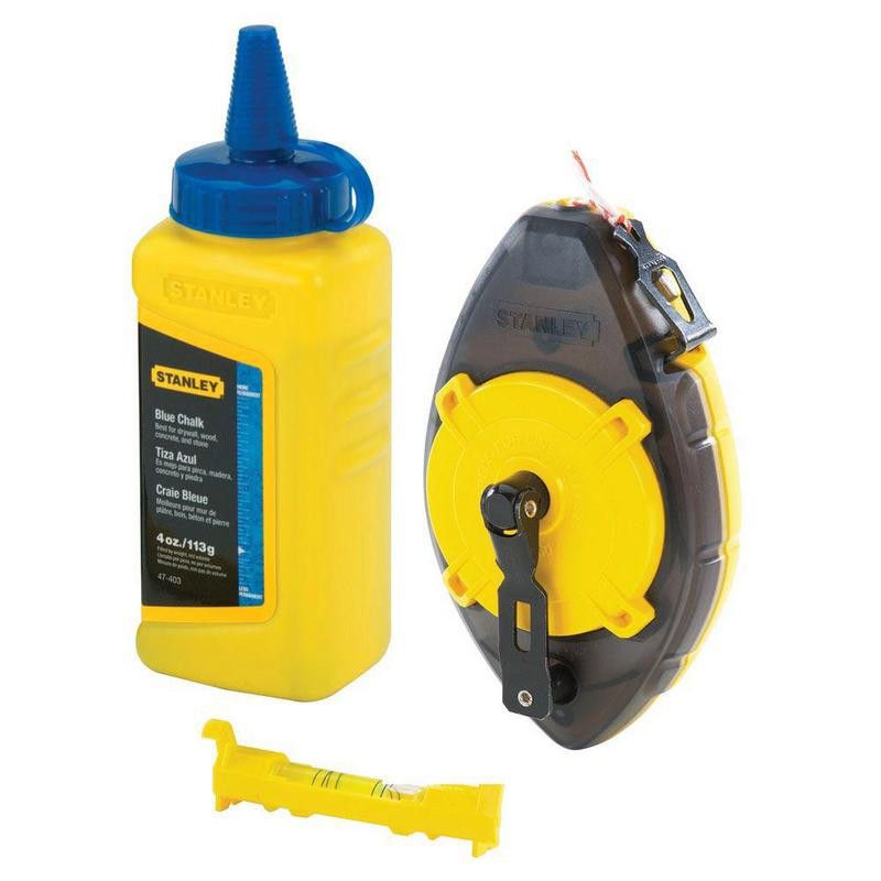 [47-464] -Juego De Tira Lineas/Tizas Lineas,Powerwinder, Carretel De Cuerda De Tiza, Con Bote De 1 Onza. Marca Stanley