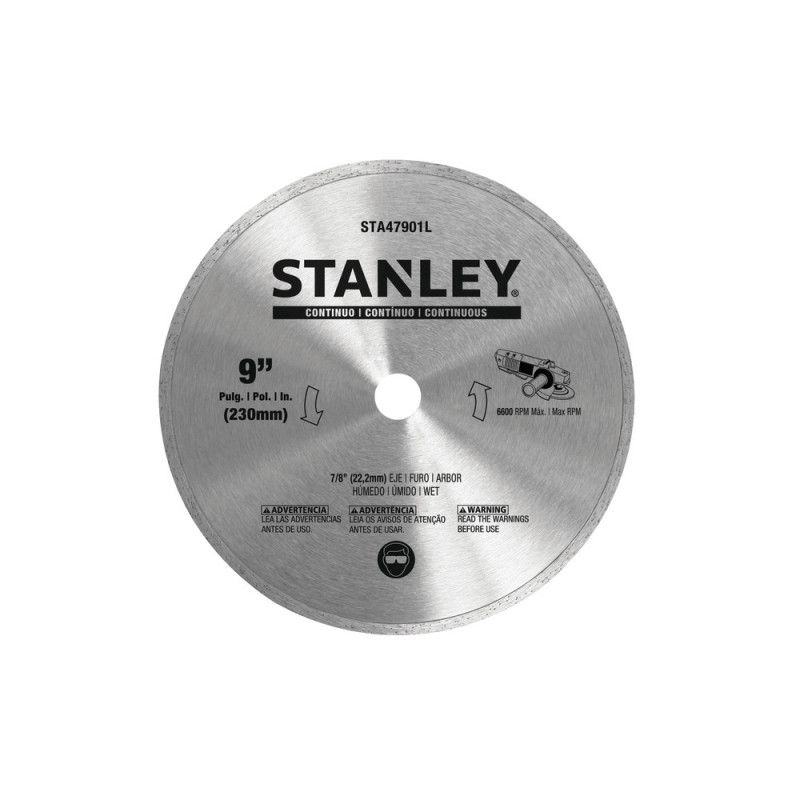[STA47901L] -Disco Diamantado, 9 Pulgadas, Borde Continuo. Marca Stanley