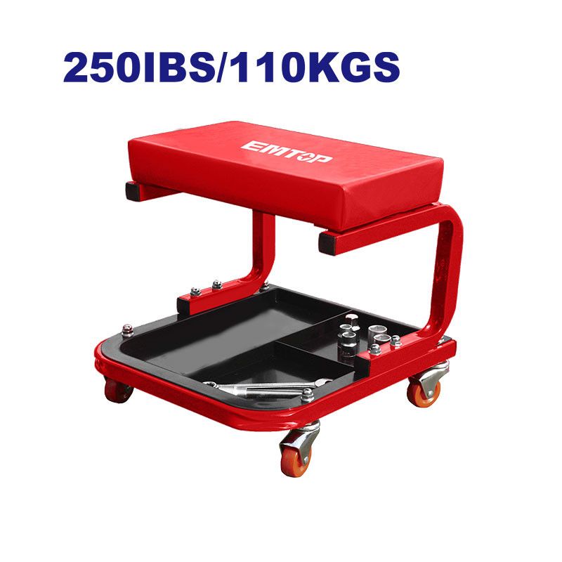 [EMNC1501] -Banco Cuadrado Con Base Para Herramientas, Giratorio, Para Mecanico, Soporta 110kg. Emtop