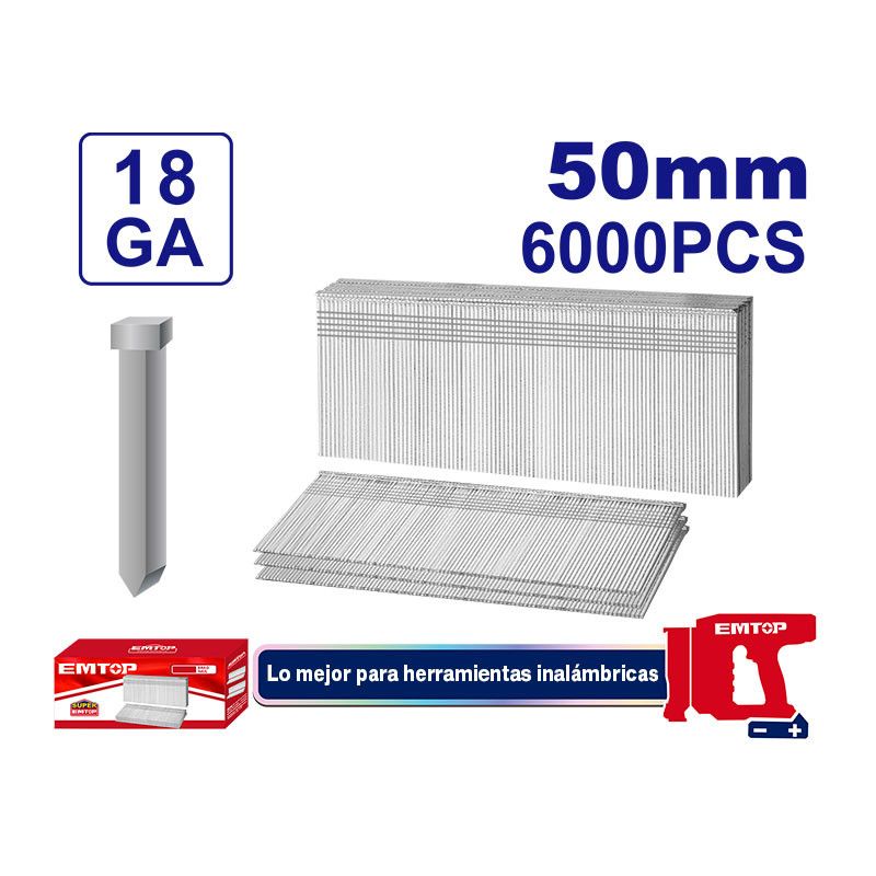[ENAL18506] -Caja De 6,000 Clavos De 2 Pulgadas, 50 Milimetros. Marca Emtop