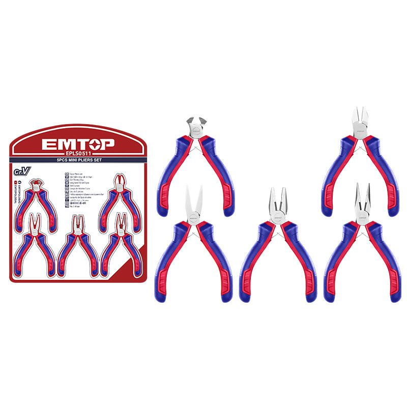 [EPLSM0511] -Juego De 5 Mini Pinzas. Marca Emtop.