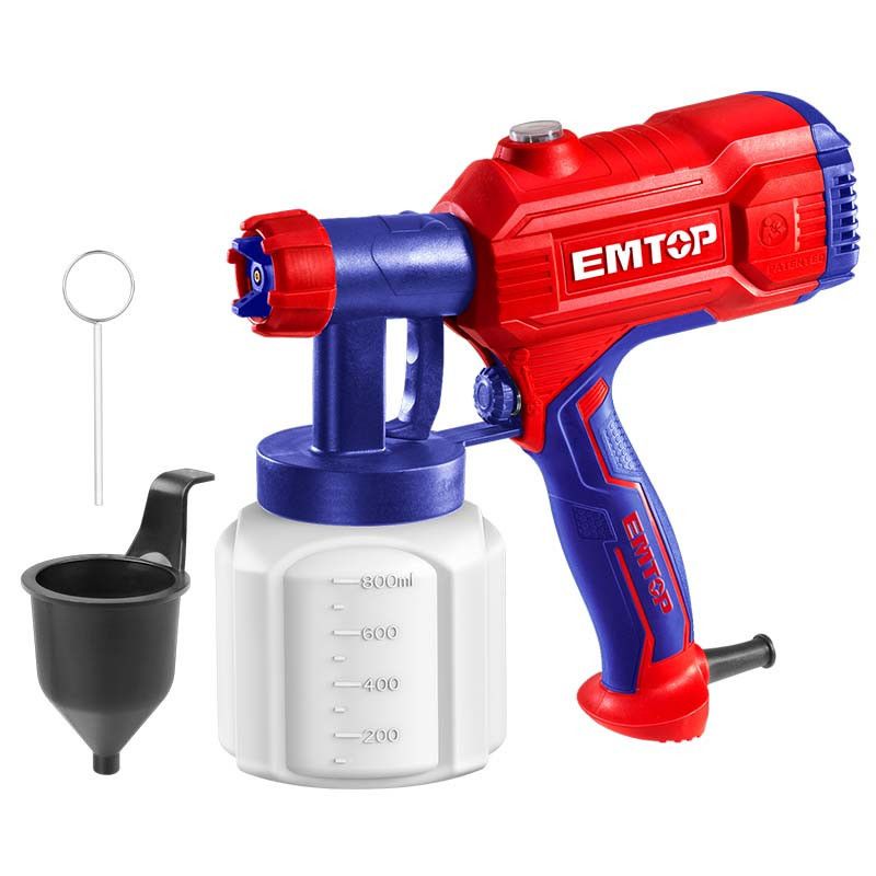 [ULSGN35001] -Pistola De Pintar, Electrica, 450 Watts, Capacidad De Recipiente 800 Ml, Boquilla 2.5 Millimetros. Marca Emtop