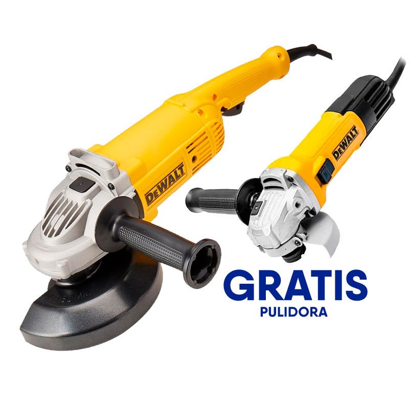 [DWE491-750] -Combo De 2 Pulidoras/Esmeriladoras, 1 De 7 Pulg Dwe491-B3, 2200 Watts Y 1 De 4 1/2 Dwe750-B3, 750 Watts. Dewalt
