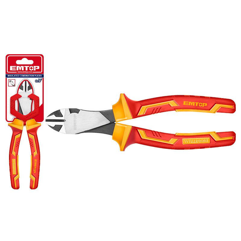 [EPLRHD0731] -Alicate Para Cortes Diagonales Resistentes Aislados De 7 Pulgadas. Marca Emtop