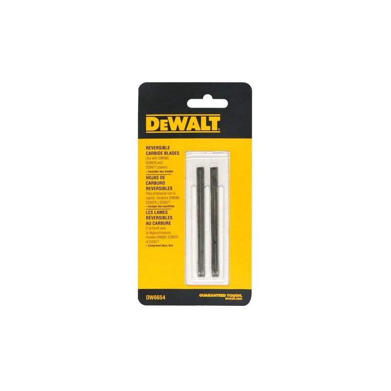 [DW6654] -Set De 2 Cuchillas De Cepillo, Para D26676, Dw677, Stpp7502-B3, Dw678, 7698, De Tugsteno. Marca Dewalt