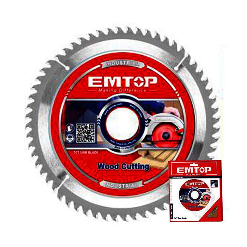 [ETCT121022] -Disco De Sierra, 8-1/4 Pulg, Eje De 30 Mm Con Reducidor De 5/8 Pulg, 48 Dientes De Carburo Para Madera. Marca Emtop