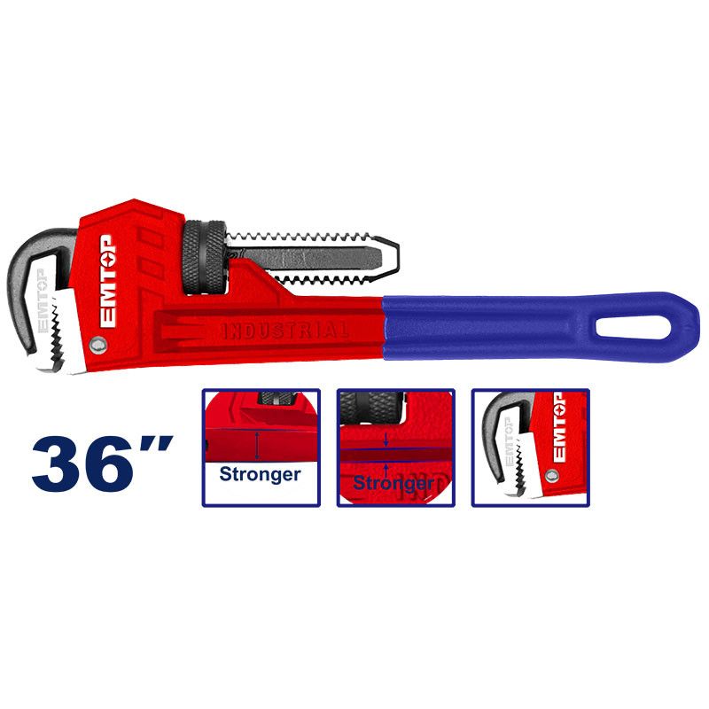 [EPWH3601] -Llave De Tubo Stillson, De 36 Pulgadas, Para Plomeria. Marca Emtop