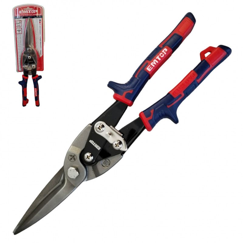 [EASP1271] -Tijera De Aviacion Recta, 12 Pulgadas Mango Suave. Marca Emtop