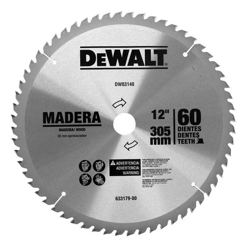 [DWA03140] -Disco De Sierra, 12 Pulg, 60 Dientes. Marca Dewalt