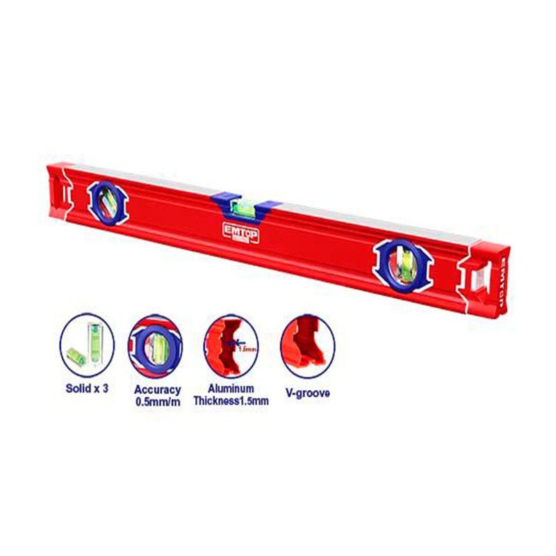 [ESLL24001] -Nivel De Aluminio, Largo De 40 Centimetros, 15 Pulg. Marca Emtop