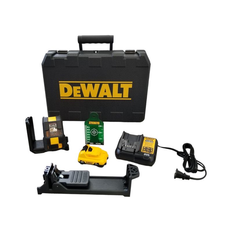 [DW088LG-K] -Nivel Laser, Linea Verde, 12 Voltios, 1 Bateria, Cargador, 2 Accesorios Y Maleta Plastica. Marca Dewalt