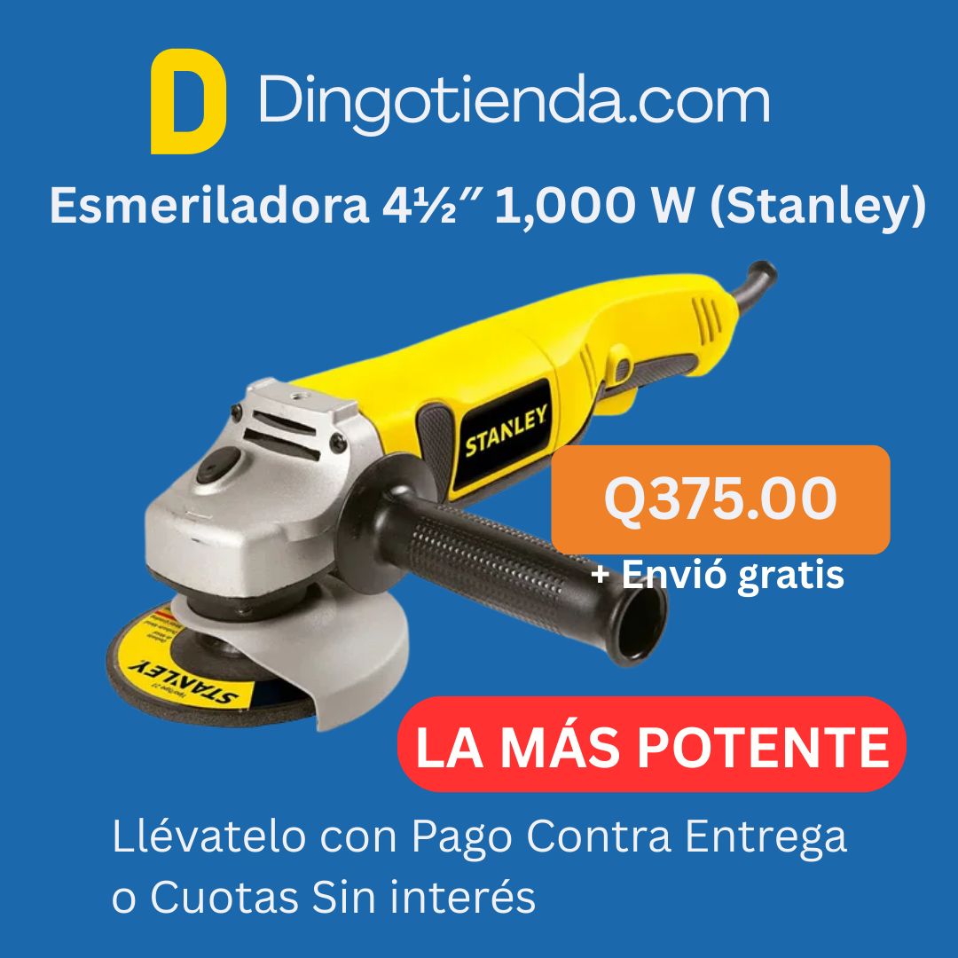 Pulidora/Esmeriladora/Amoladora de 4-1/2 Pulgadas, 1,000 Watts, 10,000 RPM, Stanley