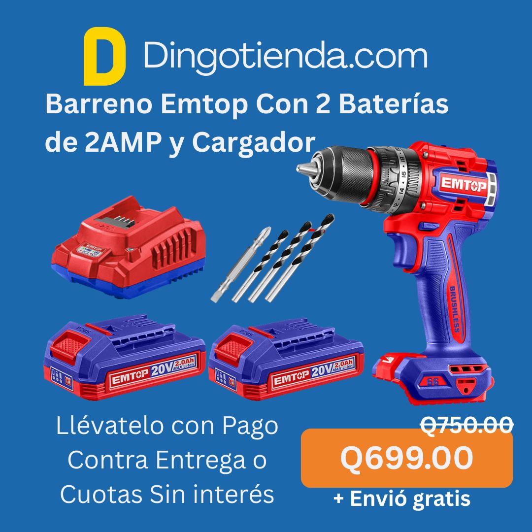 Barreno 66N Con Cargador y 2 baterias de 2AMP EMTOP