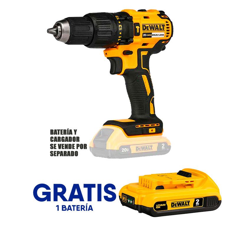 [DCD7781B-OF1] -Barreno/Percutor, Inalambrico, 1/2 Plg, 20v, Brushless, Gratis Bateria Dcb203yy. (Bare Tool). Dewalt