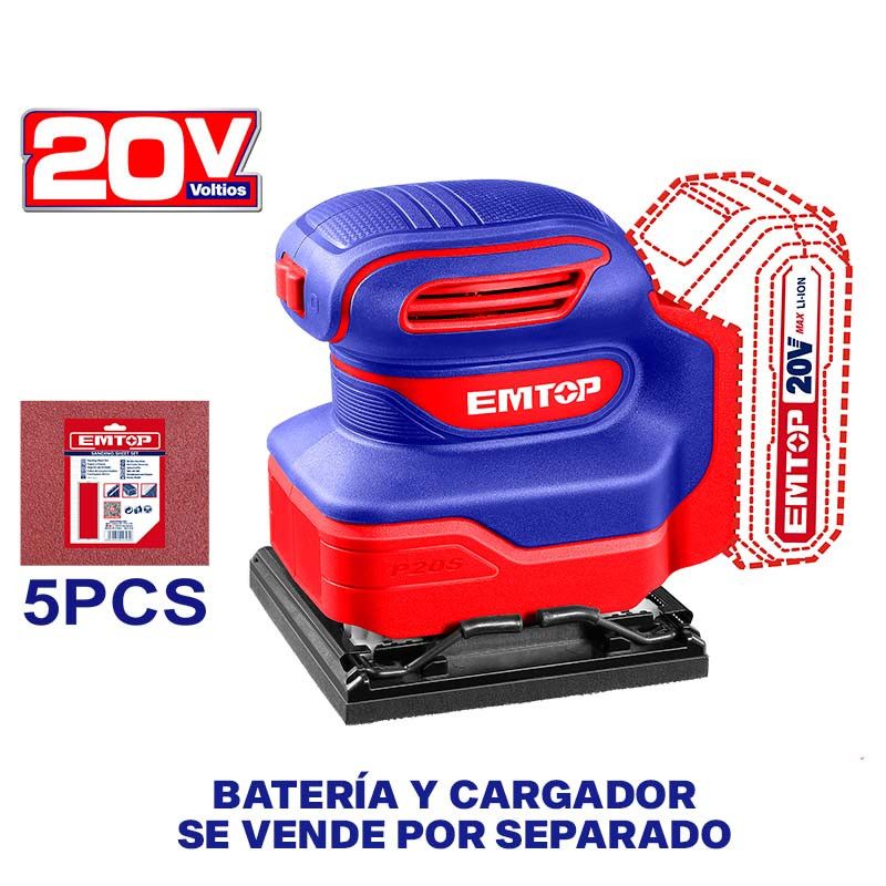 [ELSHS2014] -Lijadora Orbital De 1/4 De Hoja Inalambrica, De 20 Voltios, 12,000 Rpm, Sin Bateria Ni Cargador, Bare Tool.emtop