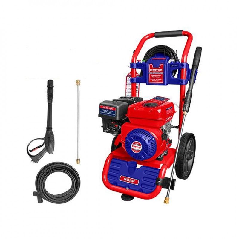 [EHPWG6001] -Hidrolavadora A Gasolina, 3,100 Psi, 6.5hp, 214bar, Motor 4 Valvulas, Tanque De 3.6 Litros. Marca Emtop
