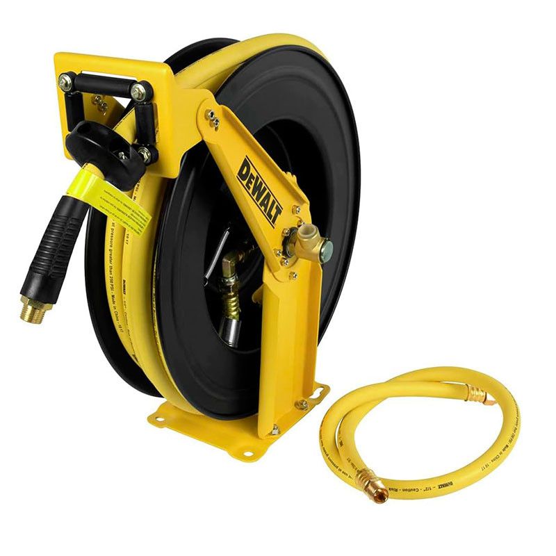 [DXCM024-0344] -Manguera De Caucho Con Carrete Retractil De 50 Pies X 1/2 Plg. Para Compresor, Presion Maxima 300 Psi. Dewalt