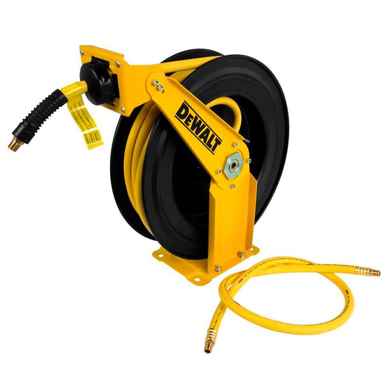 [DXCM024-0343] -Manguera De Caucho Con Carrete Retractil De 50 Pies X 3/8 Plg. Para Compresor, Presion Maxima 300 Psi. Dewalt