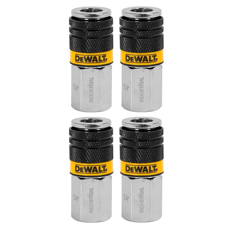 [DXCM036-0228] -Kit De 4 Acoples Rapido Hembra, Rosca Npt 1/4 Plg, Presion Max 300psi. Dewalt