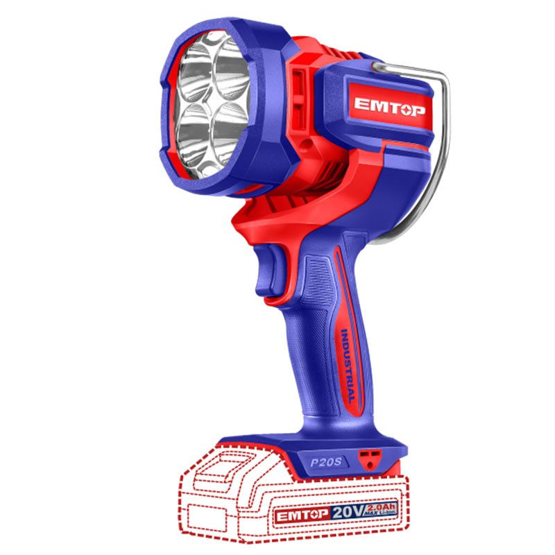 [ELWLI20885] -Lampara De Trabajo Inalambrica, 20v, 2,500 Lumines, Sin Bateria Ni Cargador, (Bare Tool). Emtop